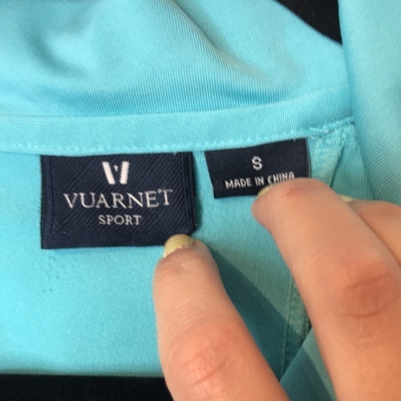 𝅺vuarnet sport half zip two tone shorts sleeve top - Picture 9 of 10